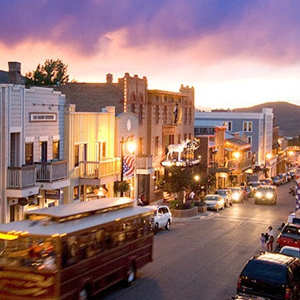 Park City Main Street at dusk